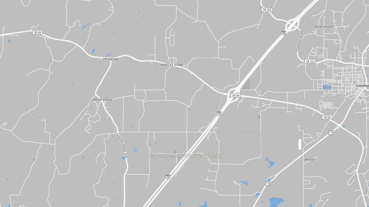 Transit Grade map of Riddles Store, TN