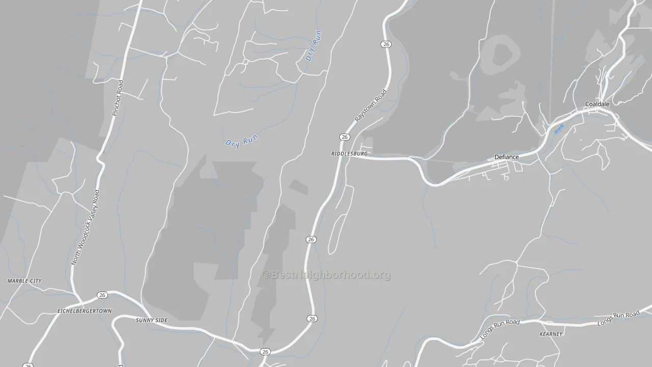 Transit Grade map of Riddlesburg, PA