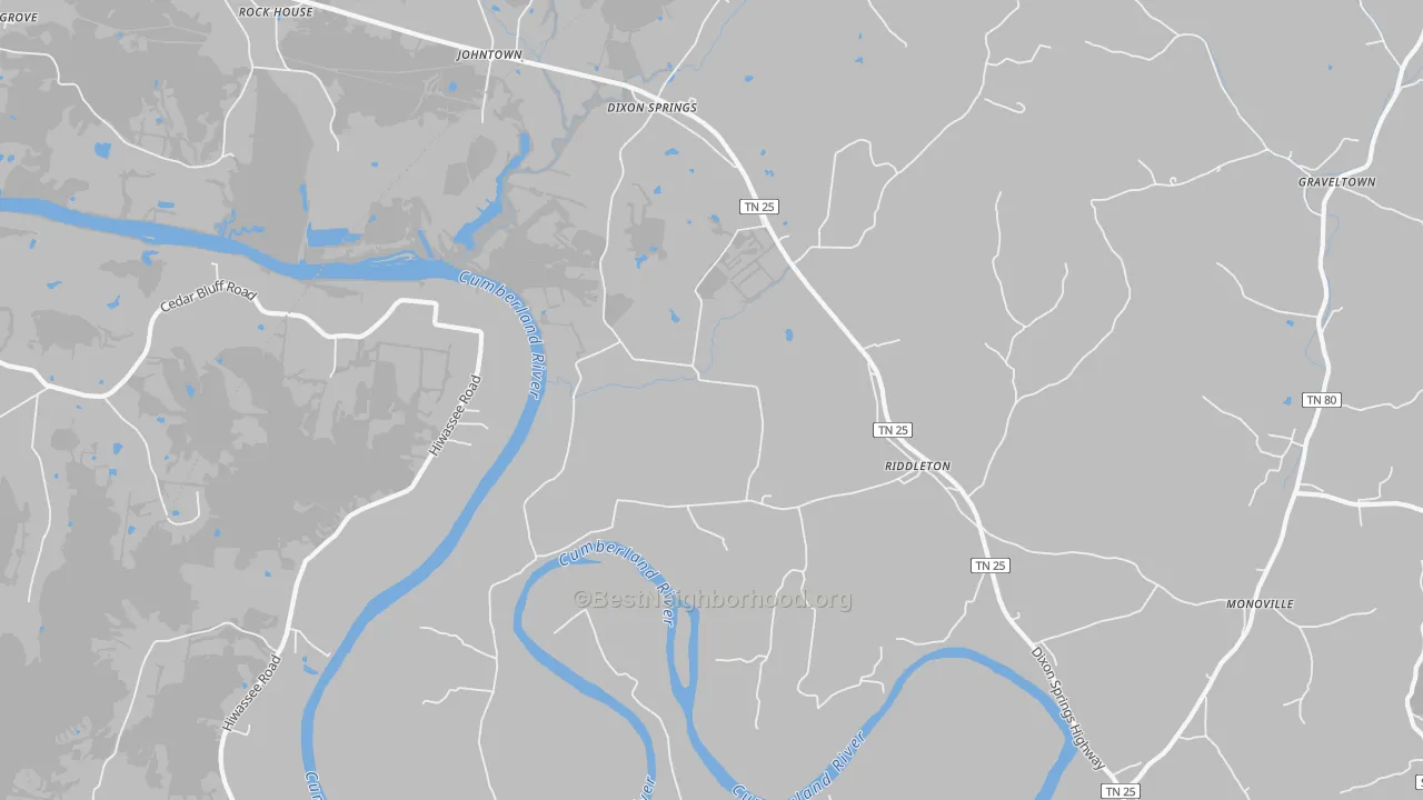 Transit Grade map of Riddleton, TN