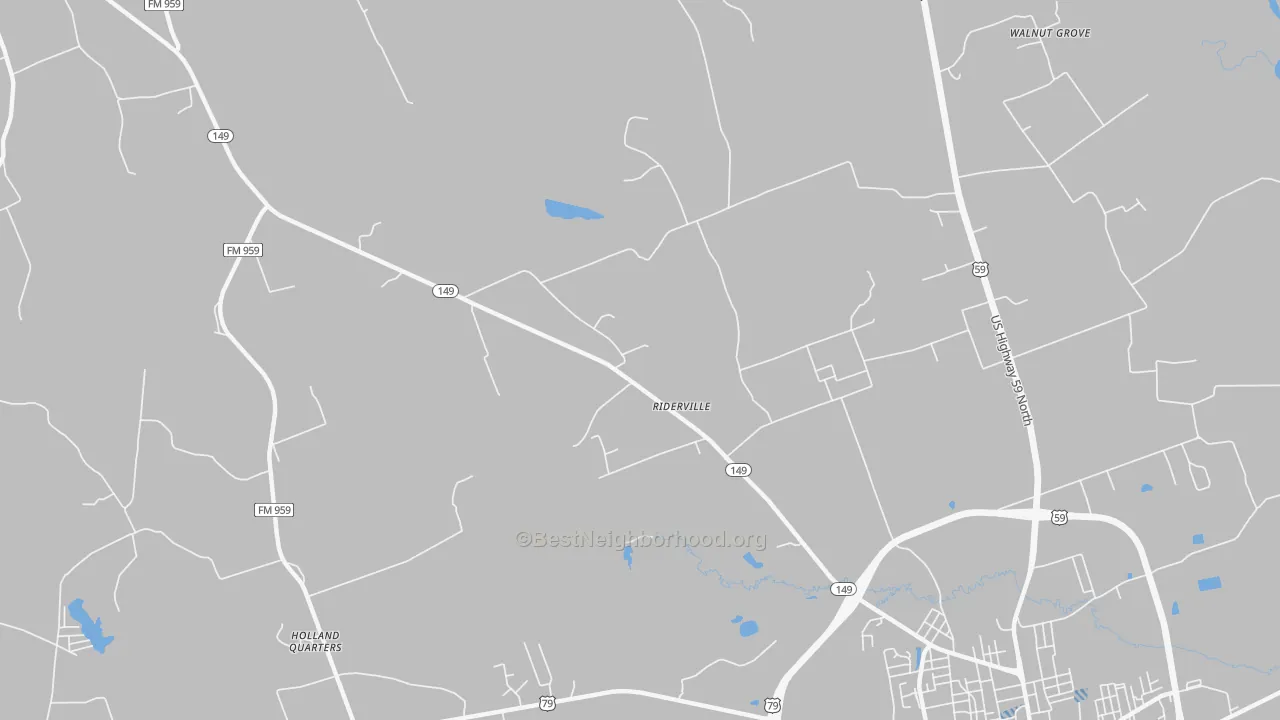 Transit Grade map of Riderville, TX