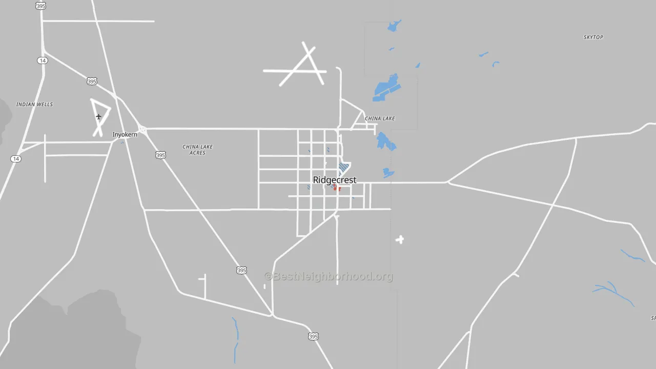 Transit Grade map of Ridgecrest, CA