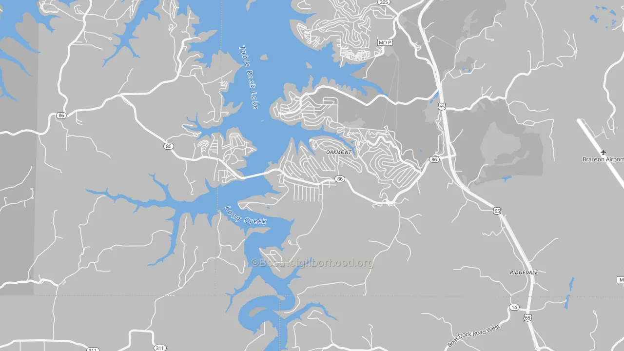 Transit Grade map of Ridgedale, MO