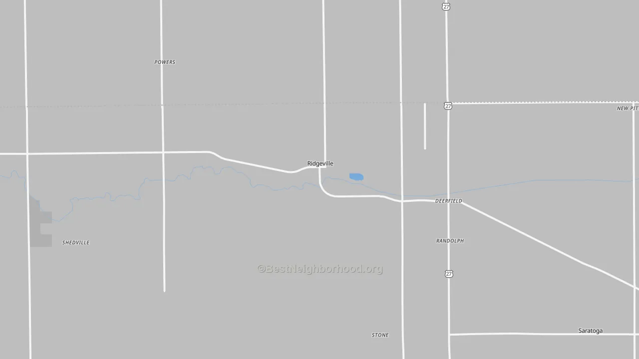 Transit Grade map of Ridgeville, IN
