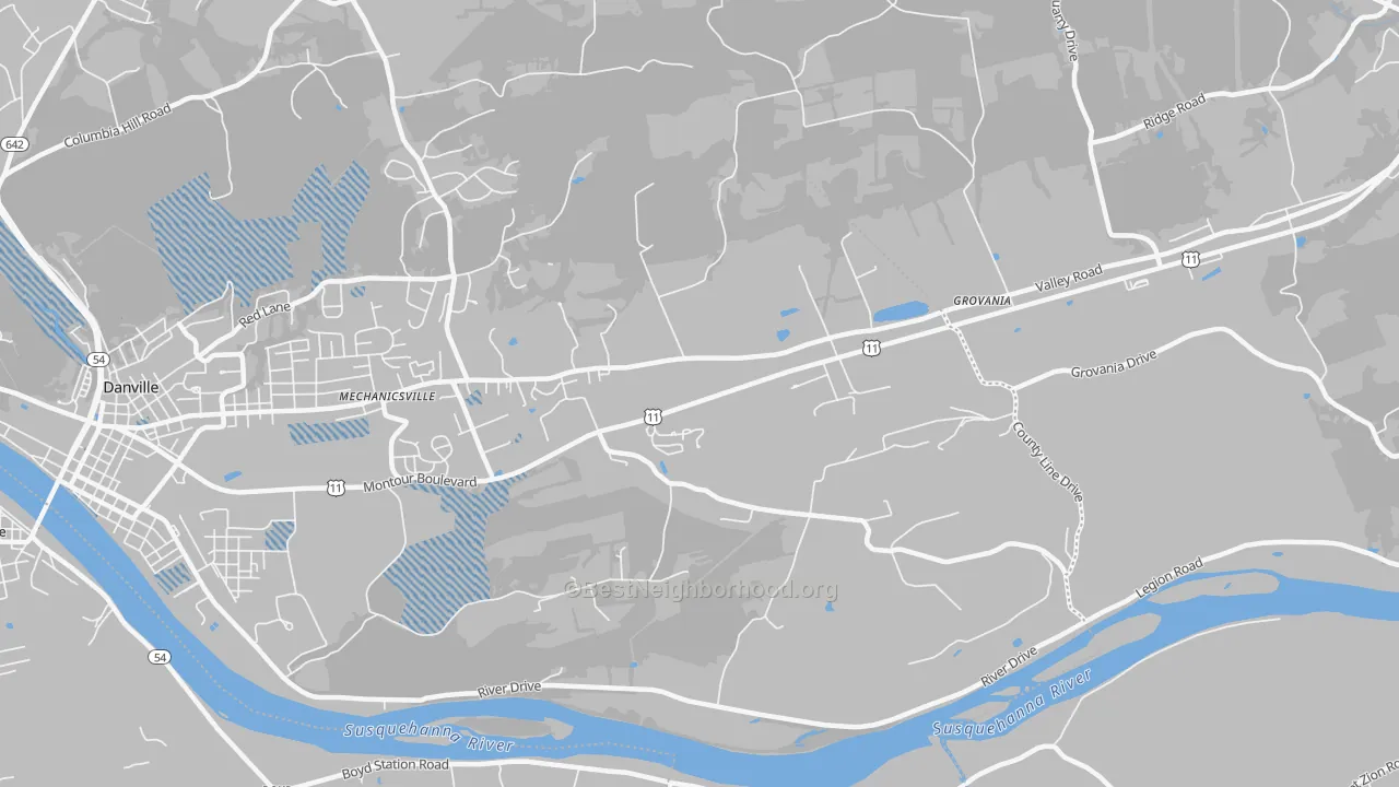 Transit Grade map of Ridgeville, PA