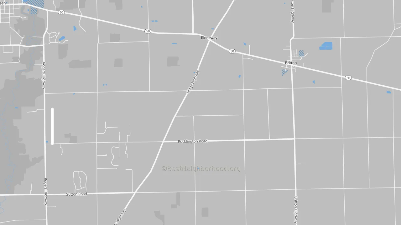 Transit Grade map of Ridgeway, MI