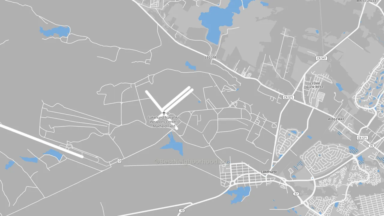 Transit Grade map of Ridgeway, NJ