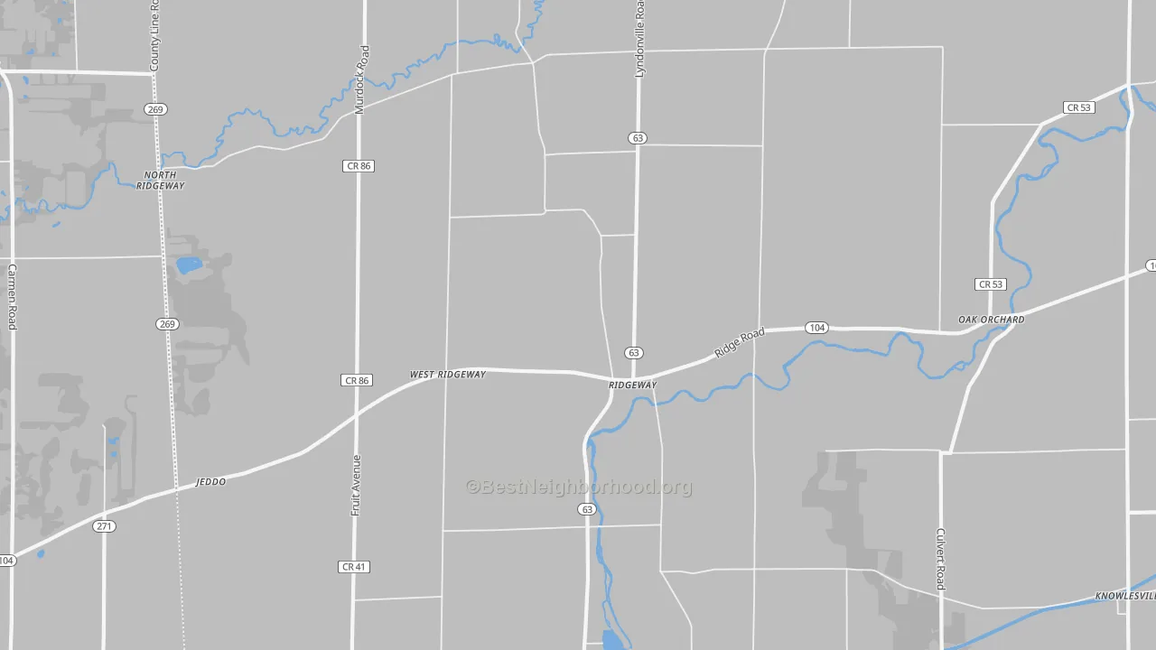 Transit Grade map of Ridgeway, NY