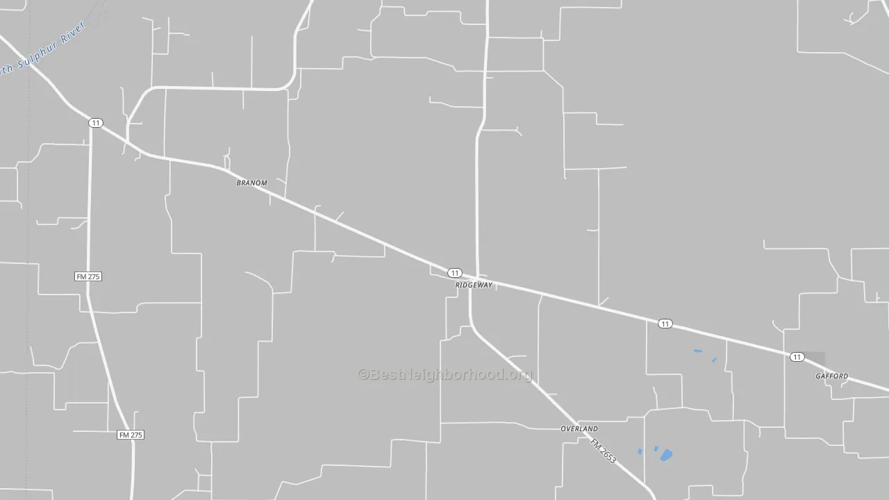 Transit Grade map of Ridgeway, TX