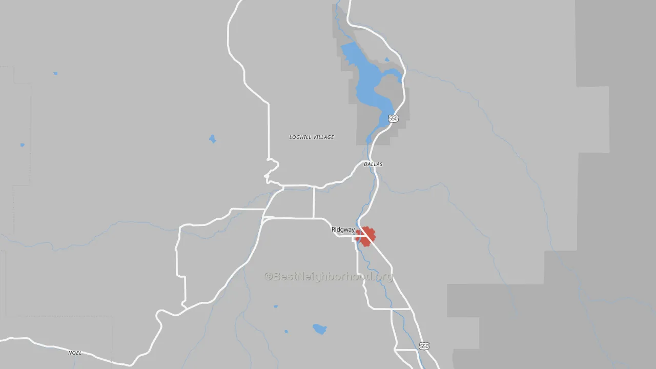Transit Grade map of Ridgway, CO