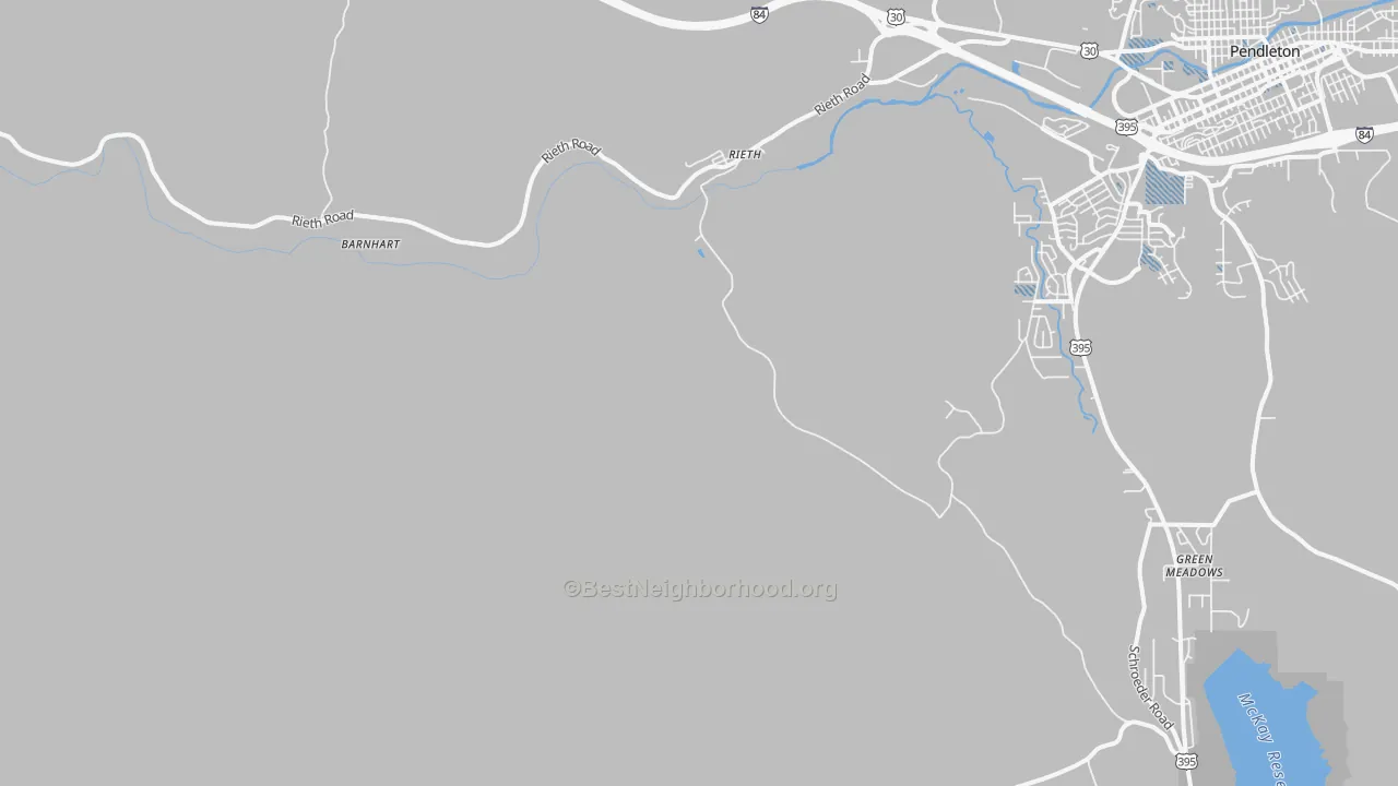 Transit Grade map of Rieth, OR