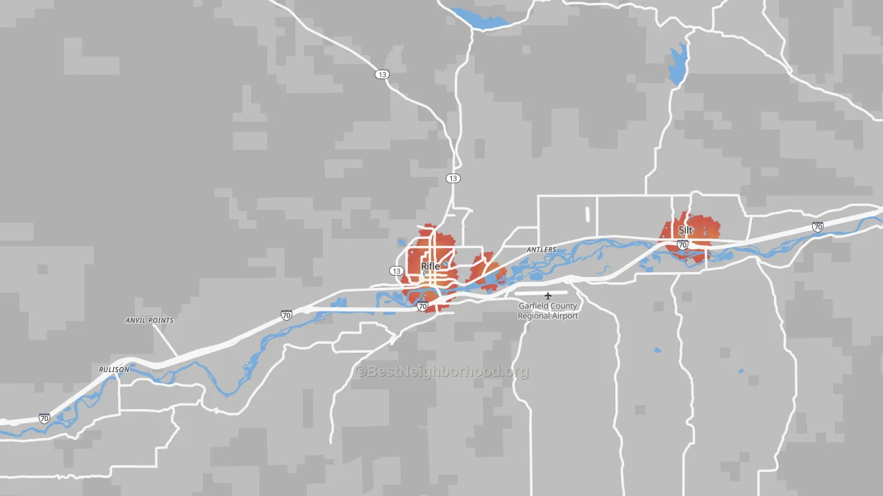 Transit Grade map of Rifle, CO