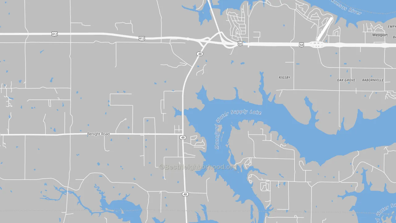 Transit Grade map of Rigsby, OK