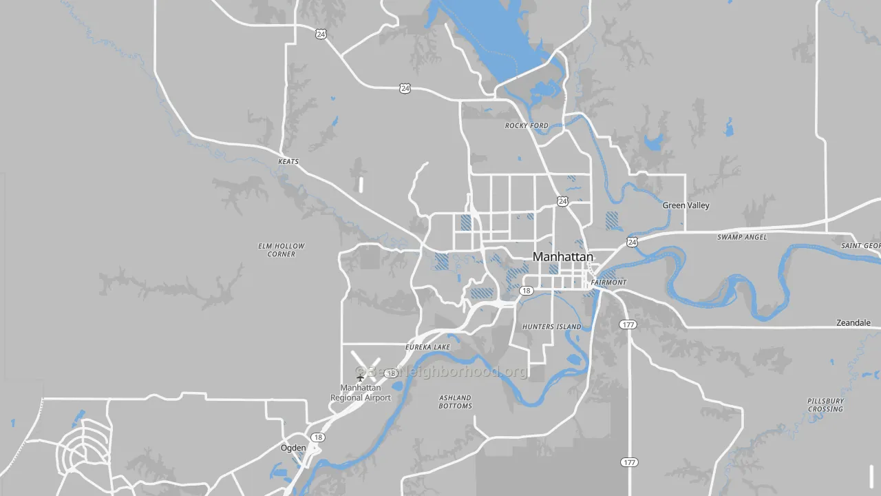 Transit Grade map of Riley County, KS