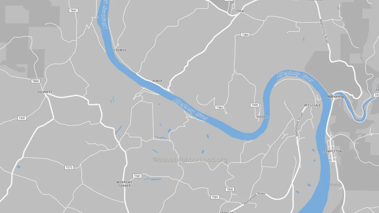 Transit Grade map of Rimer, PA