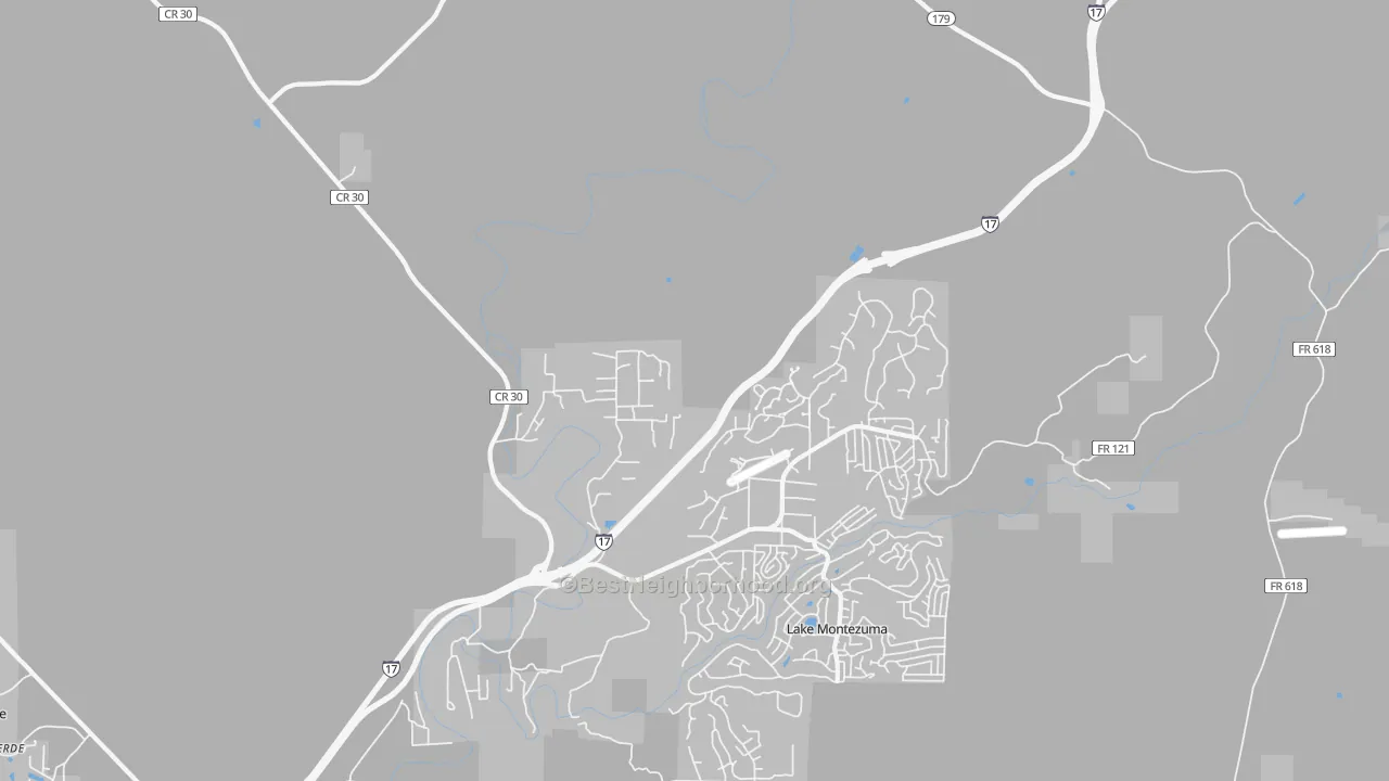Transit Grade map of Rimrock, AZ