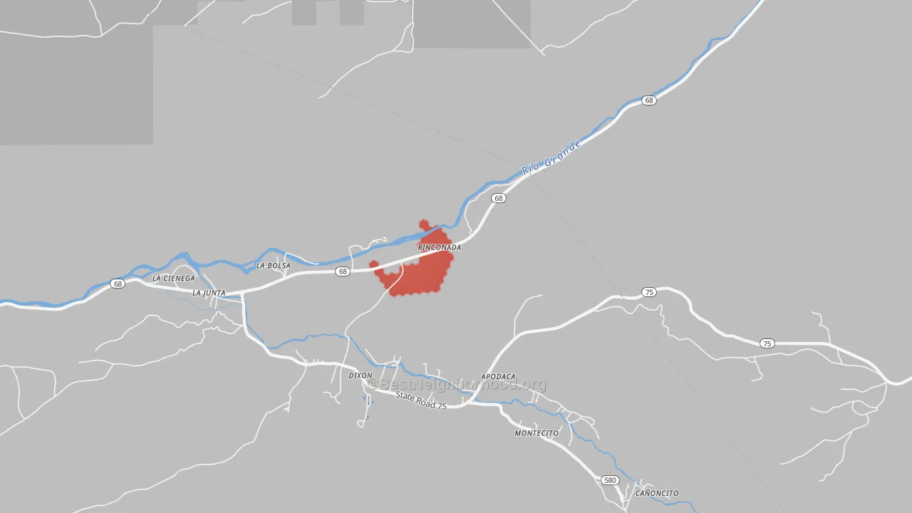 Transit Grade map of Rinconada, NM