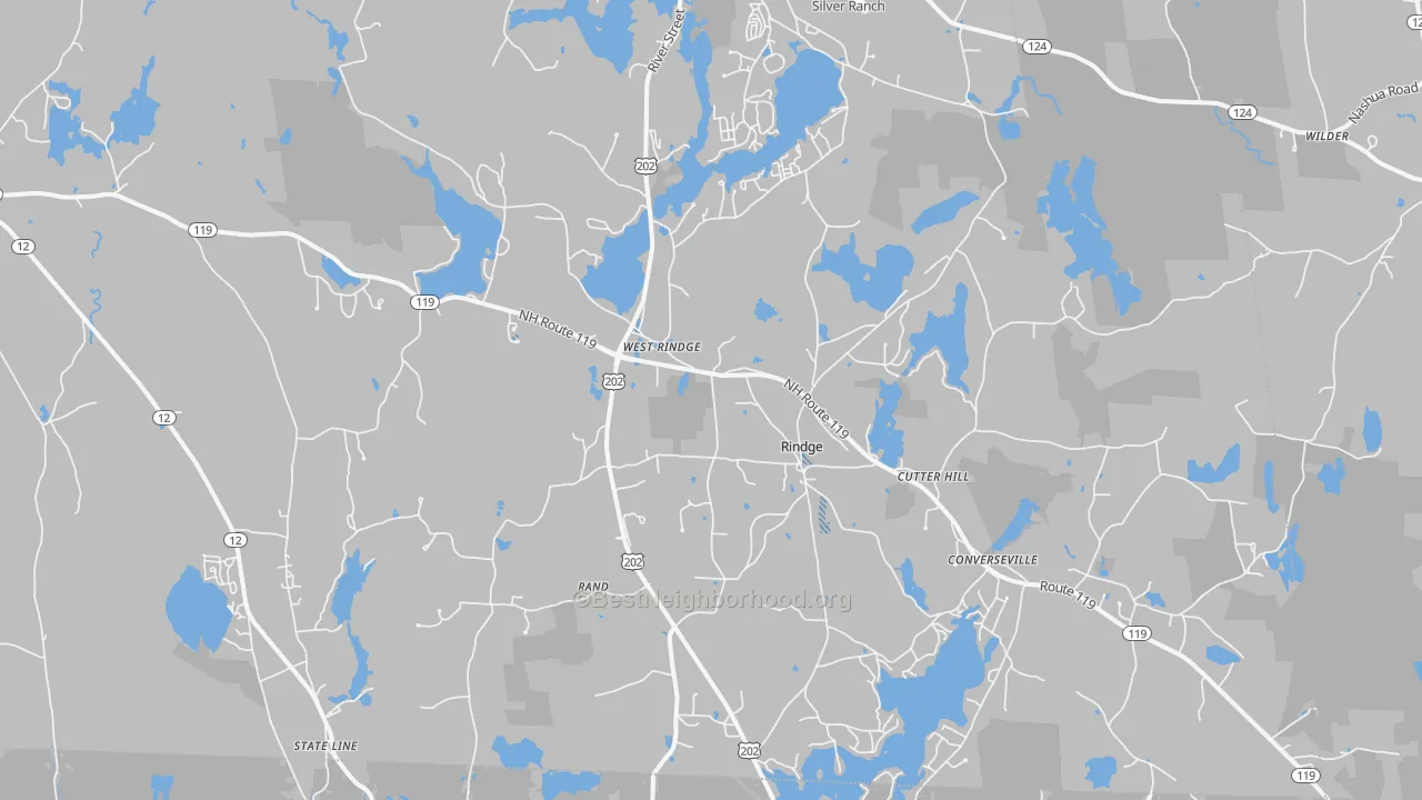 Transit Grade map of Rindge, NH