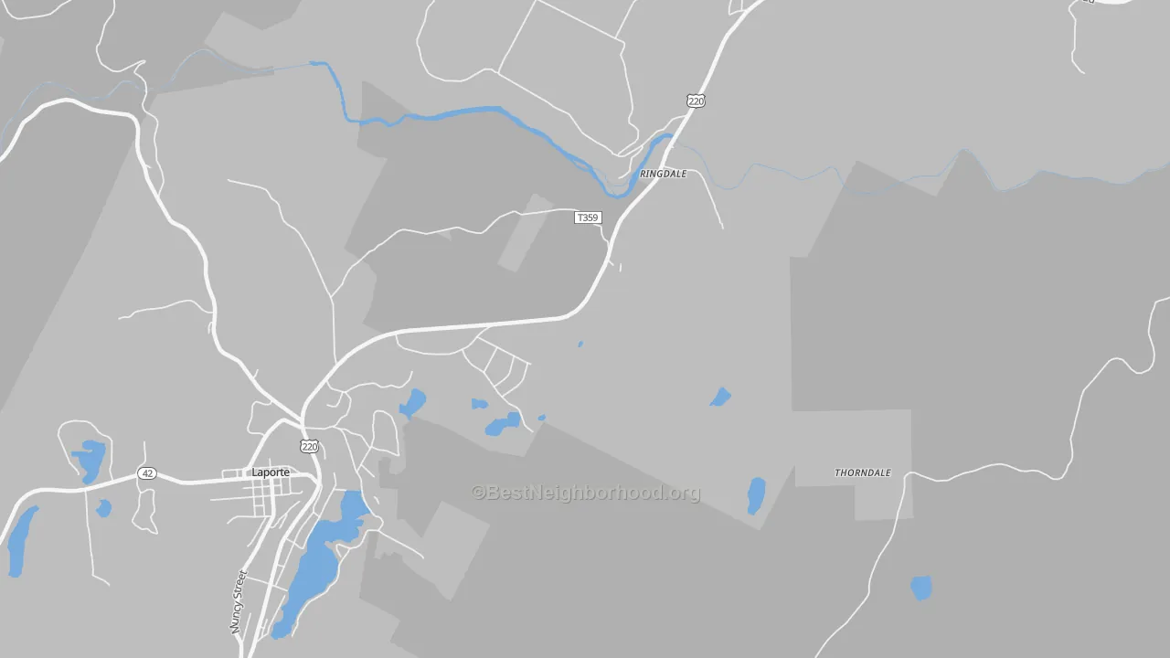 Transit Grade map of Ringdale, PA