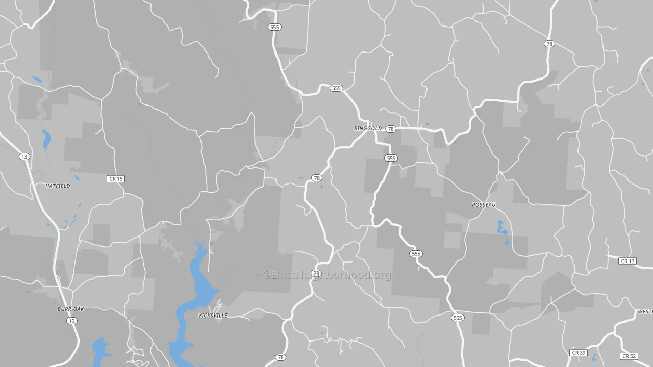Transit Grade map of Ringgold, OH
