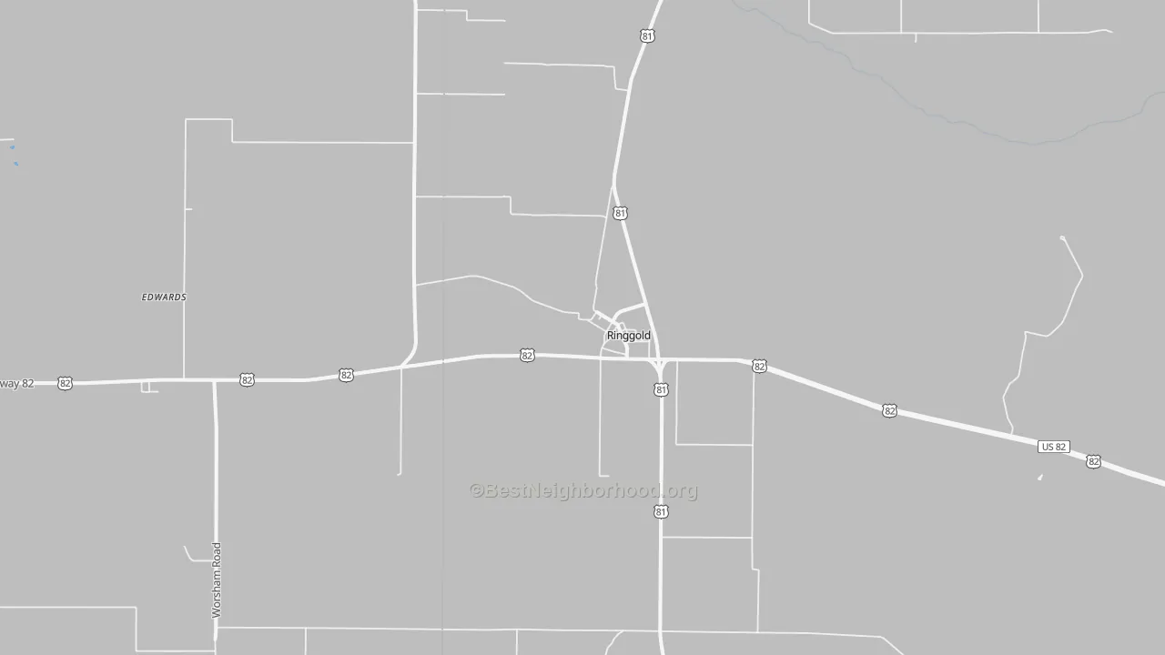 Transit Grade map of Ringgold, TX
