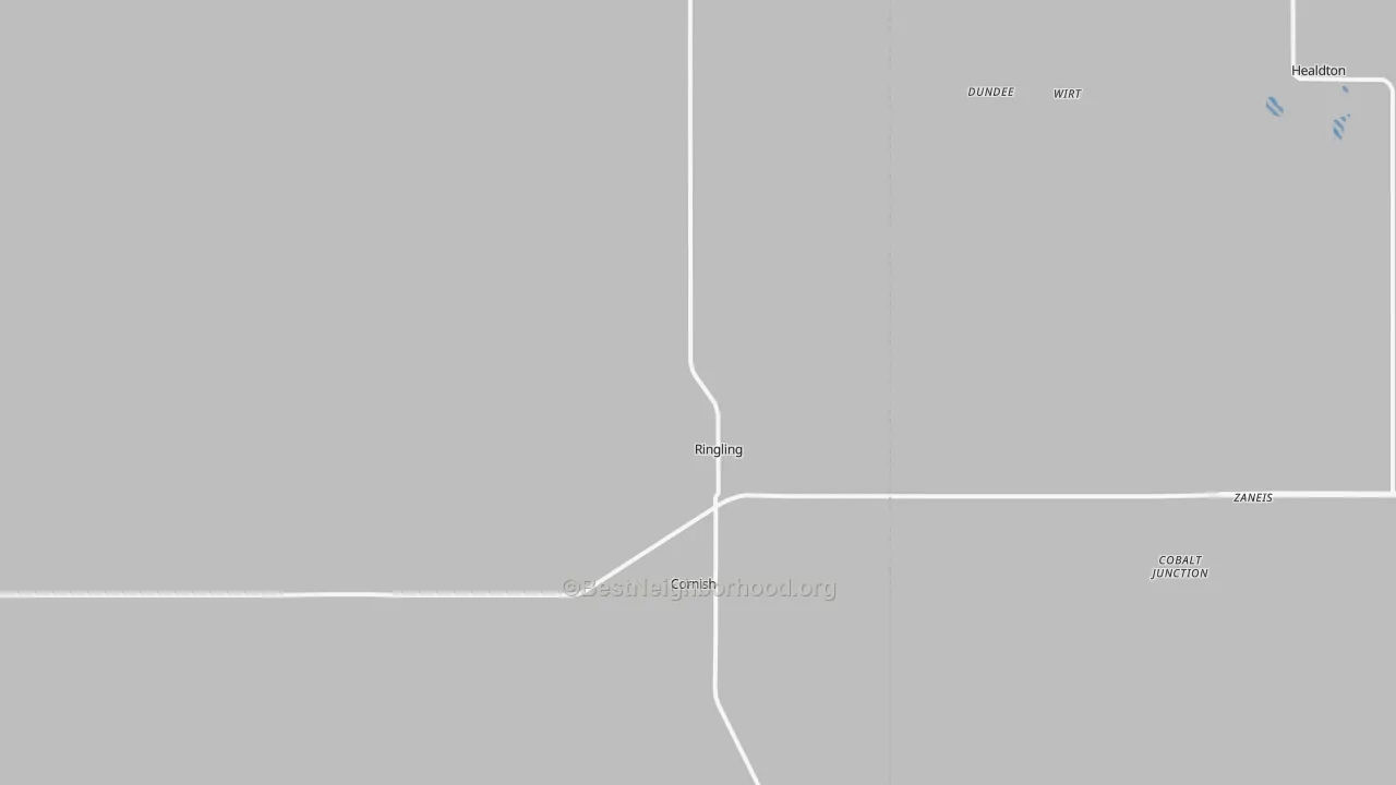 Transit Grade map of Ringling, OK