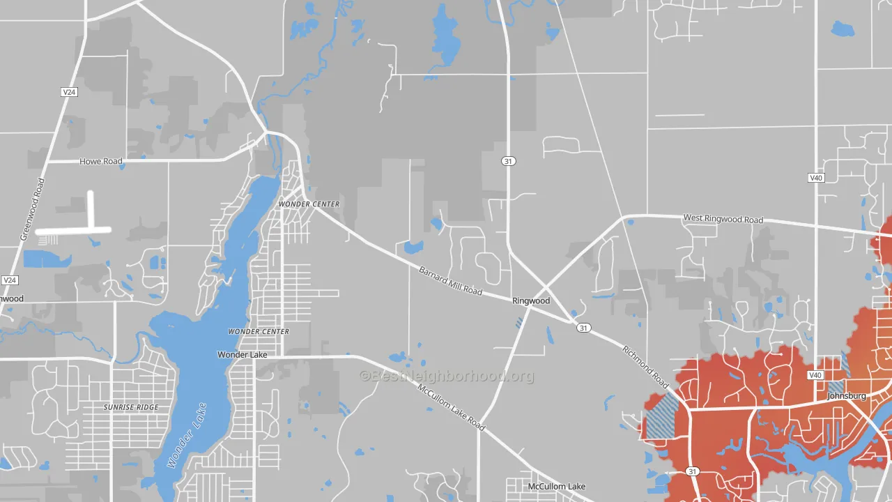 Transit Grade map of Ringwood, IL