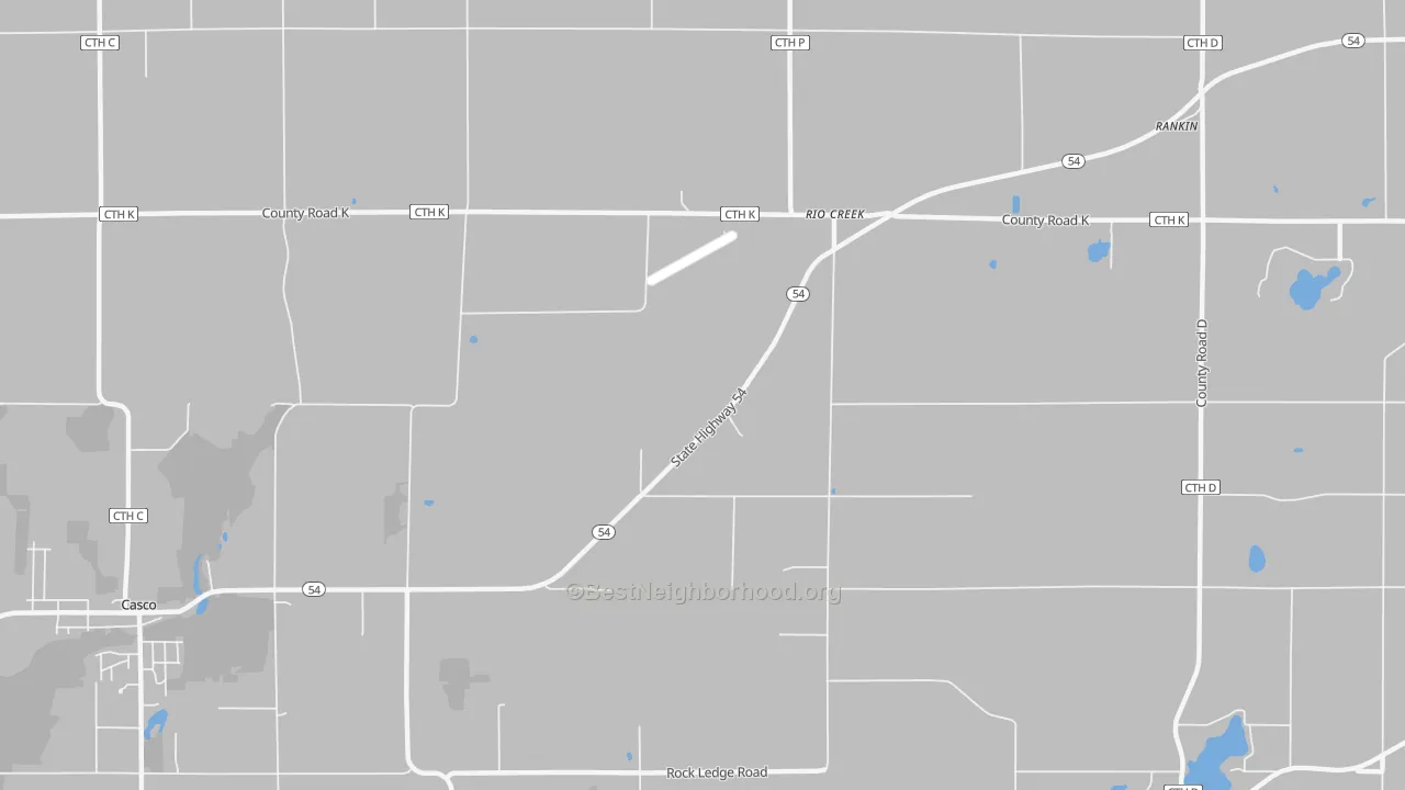 Transit Grade map of Rio Creek, WI