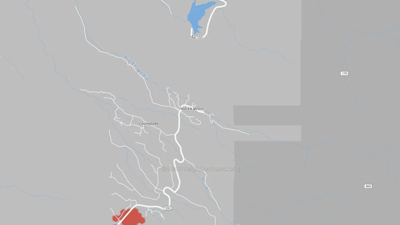 Transit Grade map of Rio en Medio, NM