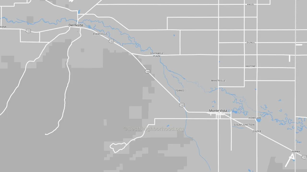 Transit Grade map of Rio Grande County, CO