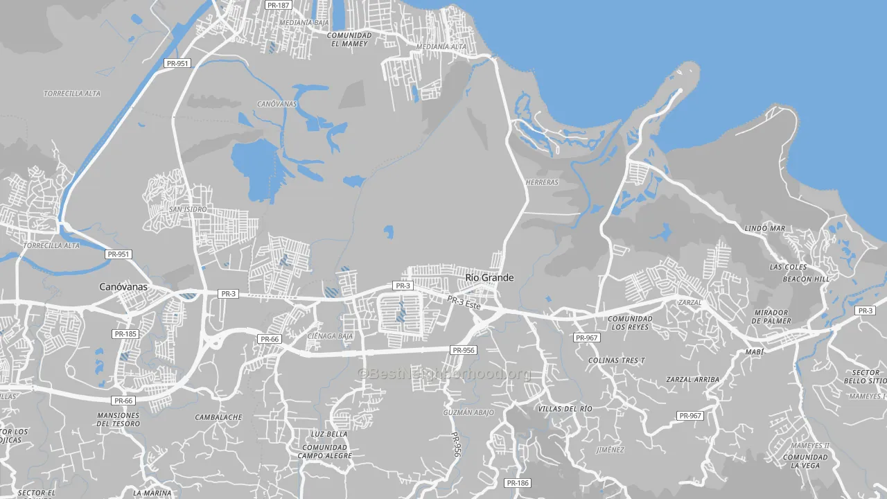 Transit Grade map of Rio Grande, PR