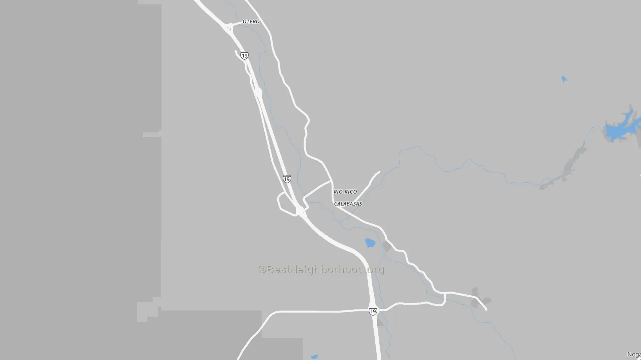 Transit Grade map of Rio Rico, AZ