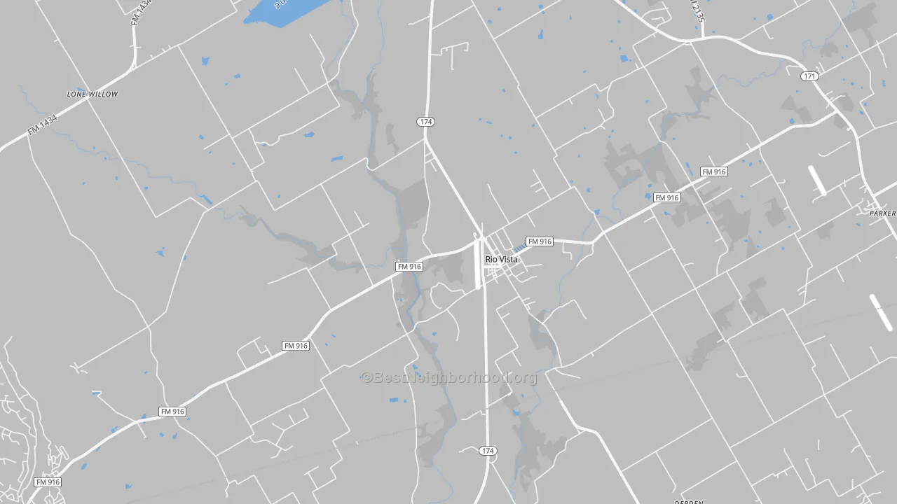 Transit Grade map of Rio Vista, TX
