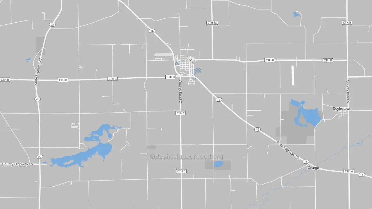 Transit Grade map of Rio, WI