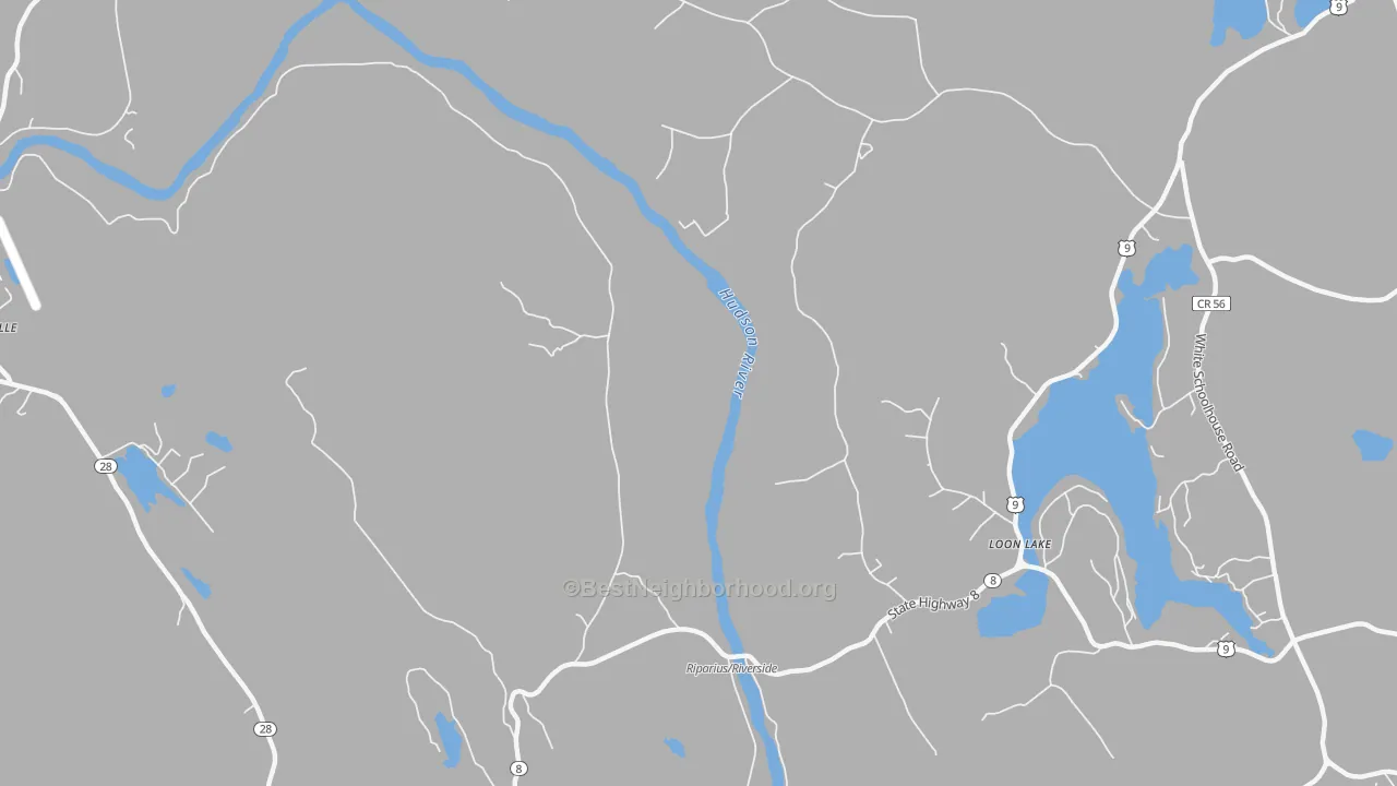 Transit Grade map of Riparius, NY