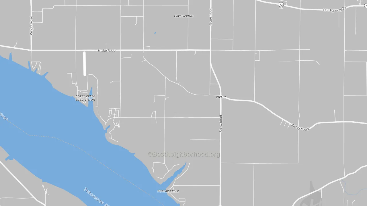 Transit Grade map of Ripley, AL