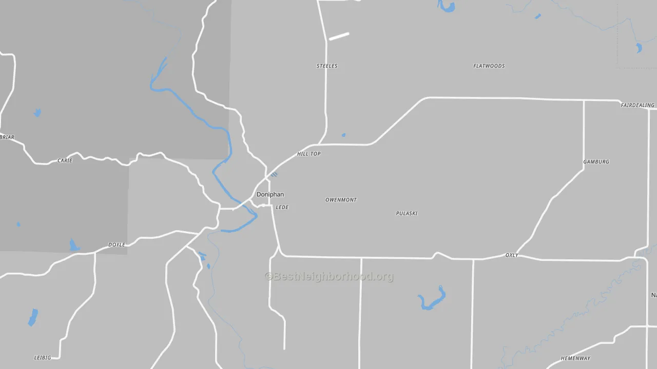 Transit Grade map of Ripley County, MO