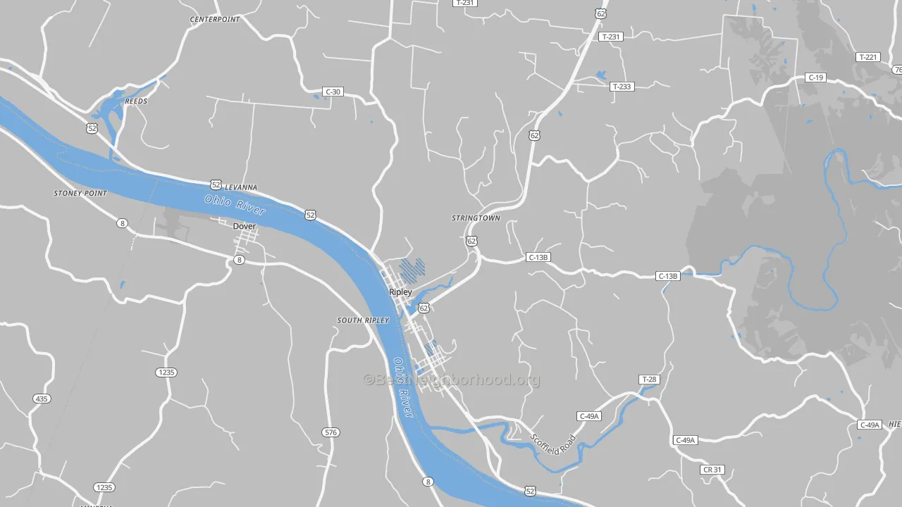 Transit Grade map of Ripley, OH