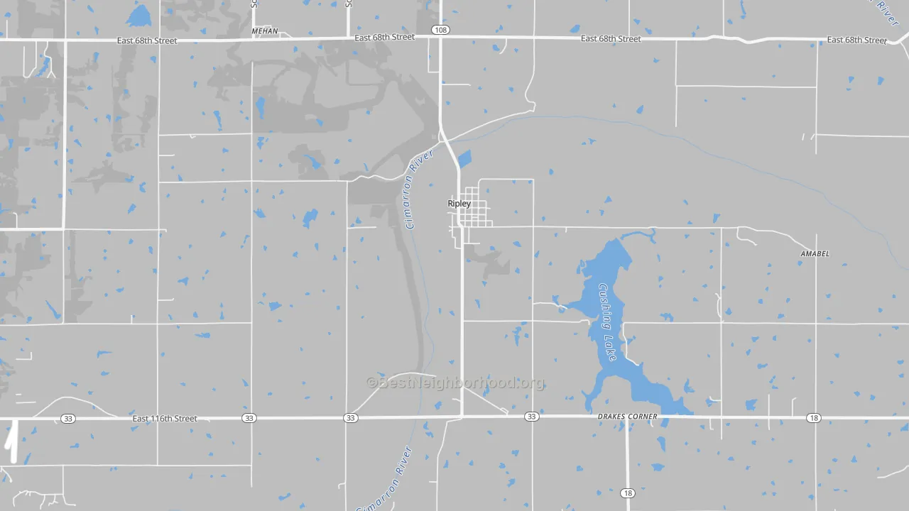 Transit Grade map of Ripley, OK