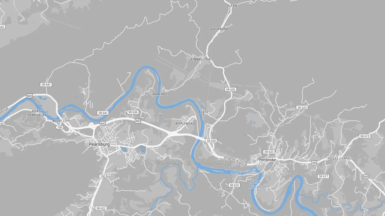 Transit Grade map of Ripplemead, VA