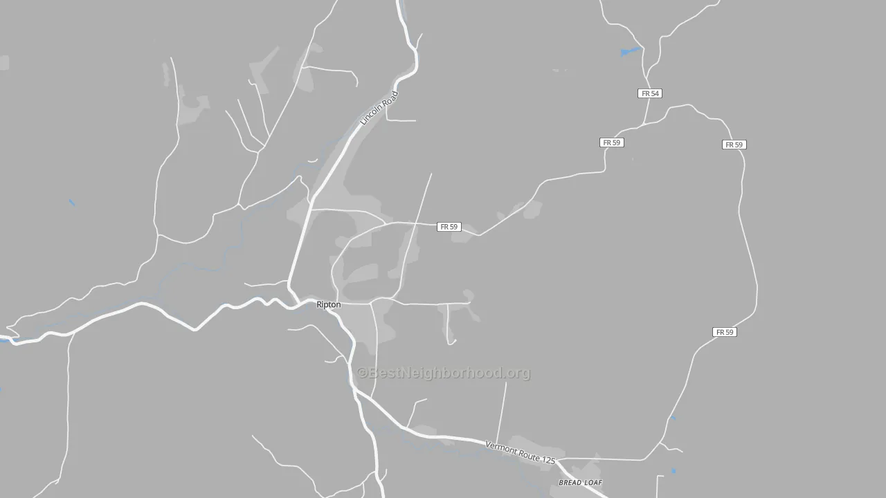 Transit Grade map of Ripton, VT
