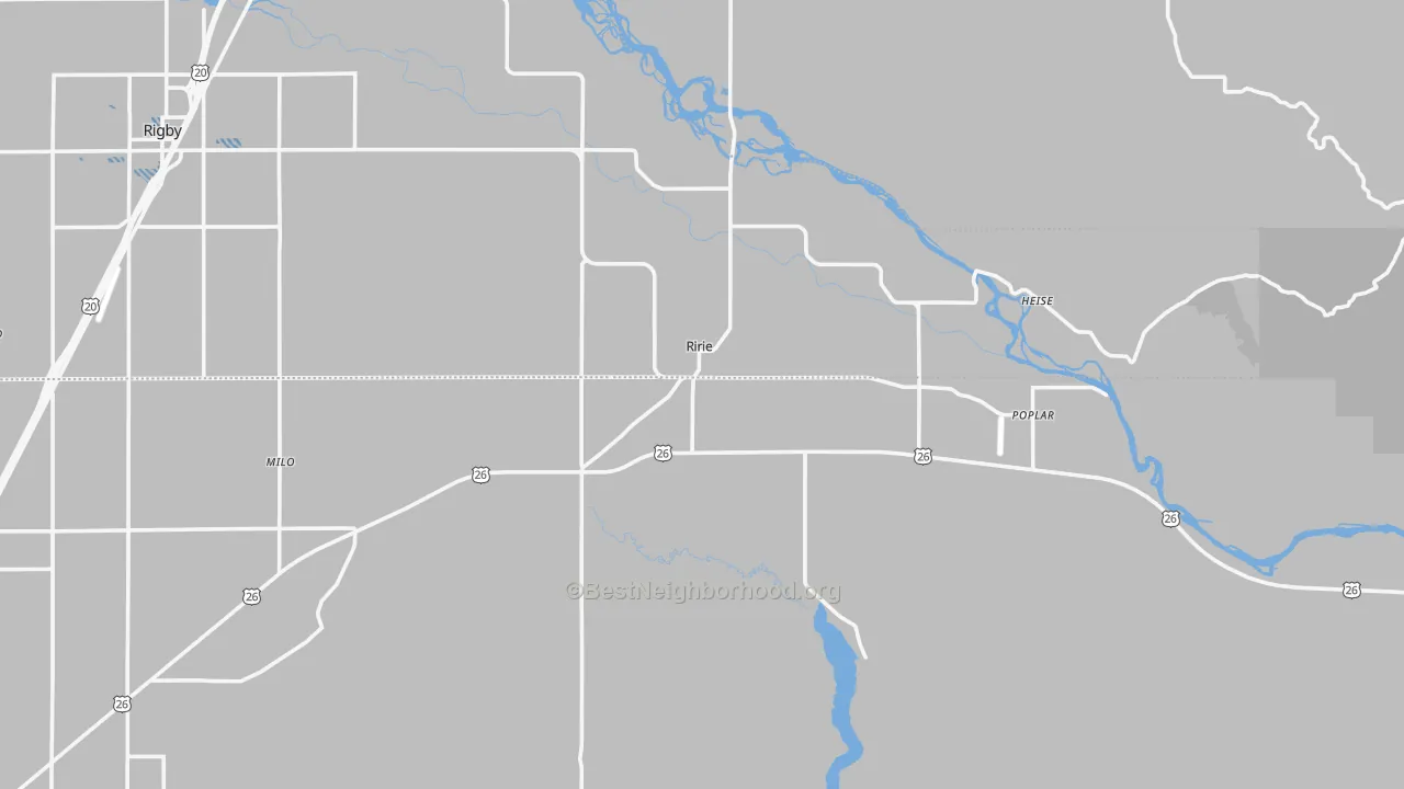 Transit Grade map of Ririe, ID