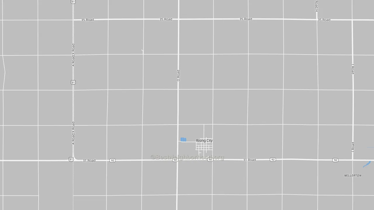 Transit Grade map of Rising City, NE