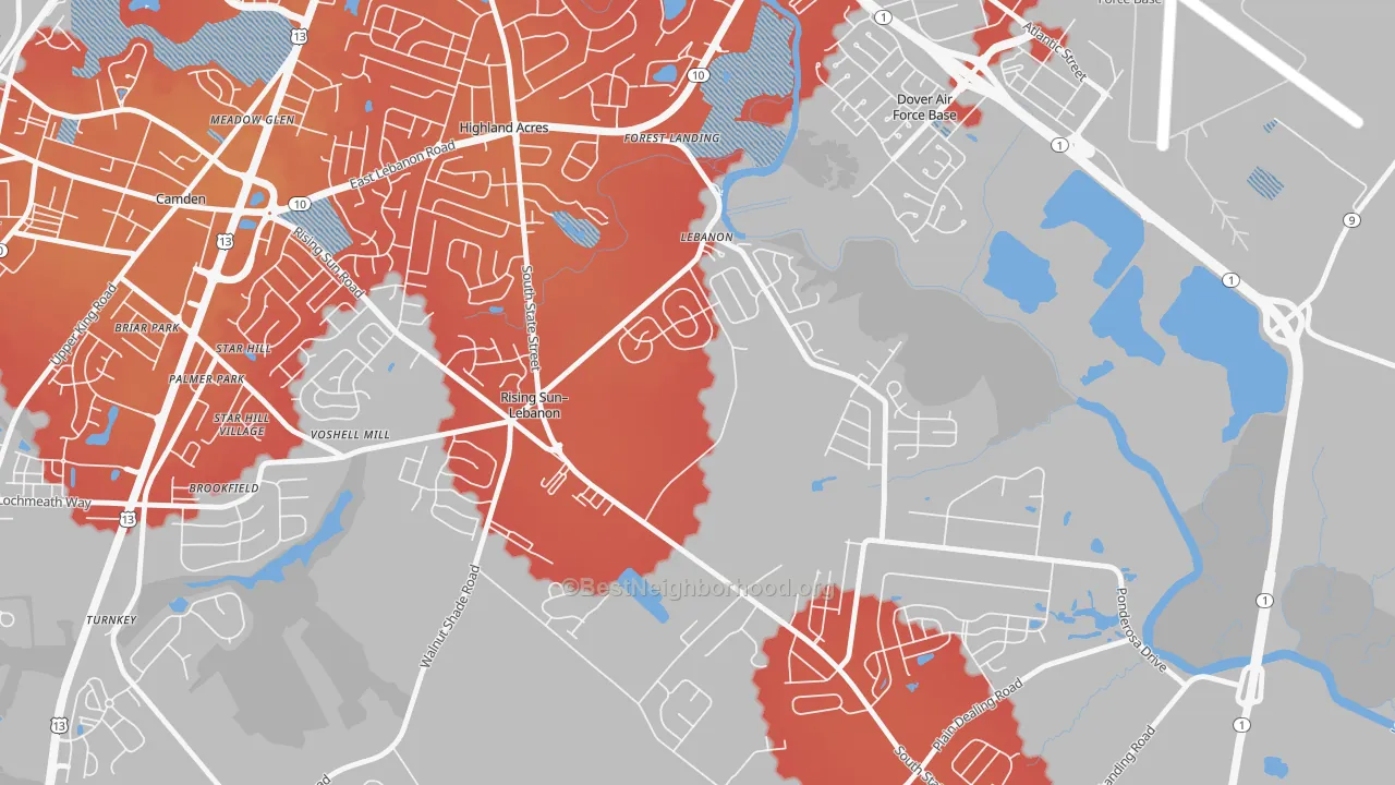 Transit Grade map of Rising Sun-Lebanon, Magnolia, DE