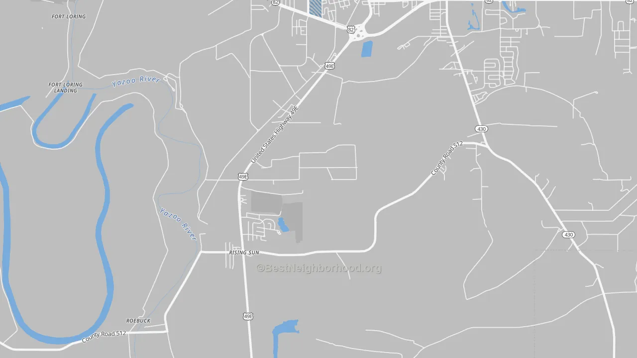 Transit Grade map of Rising Sun, MS