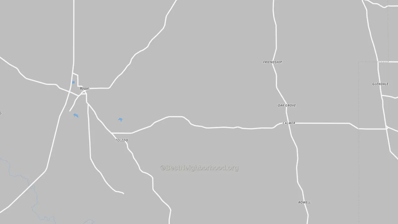 Transit Grade map of Rison, AR