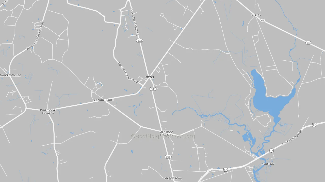 Transit Grade map of Ritter, SC