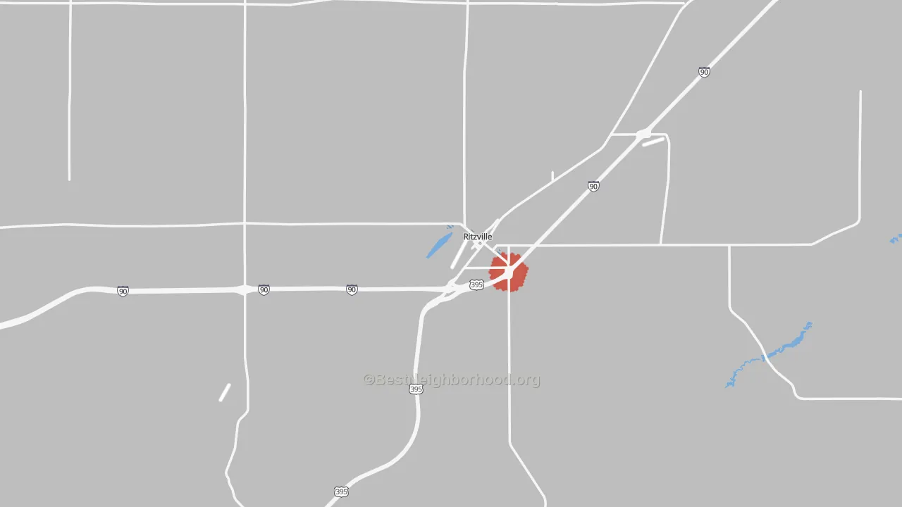 Transit Grade map of Ritzville, WA