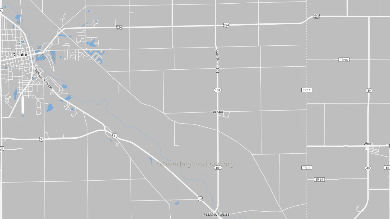 Transit Grade map of Rivare, IN