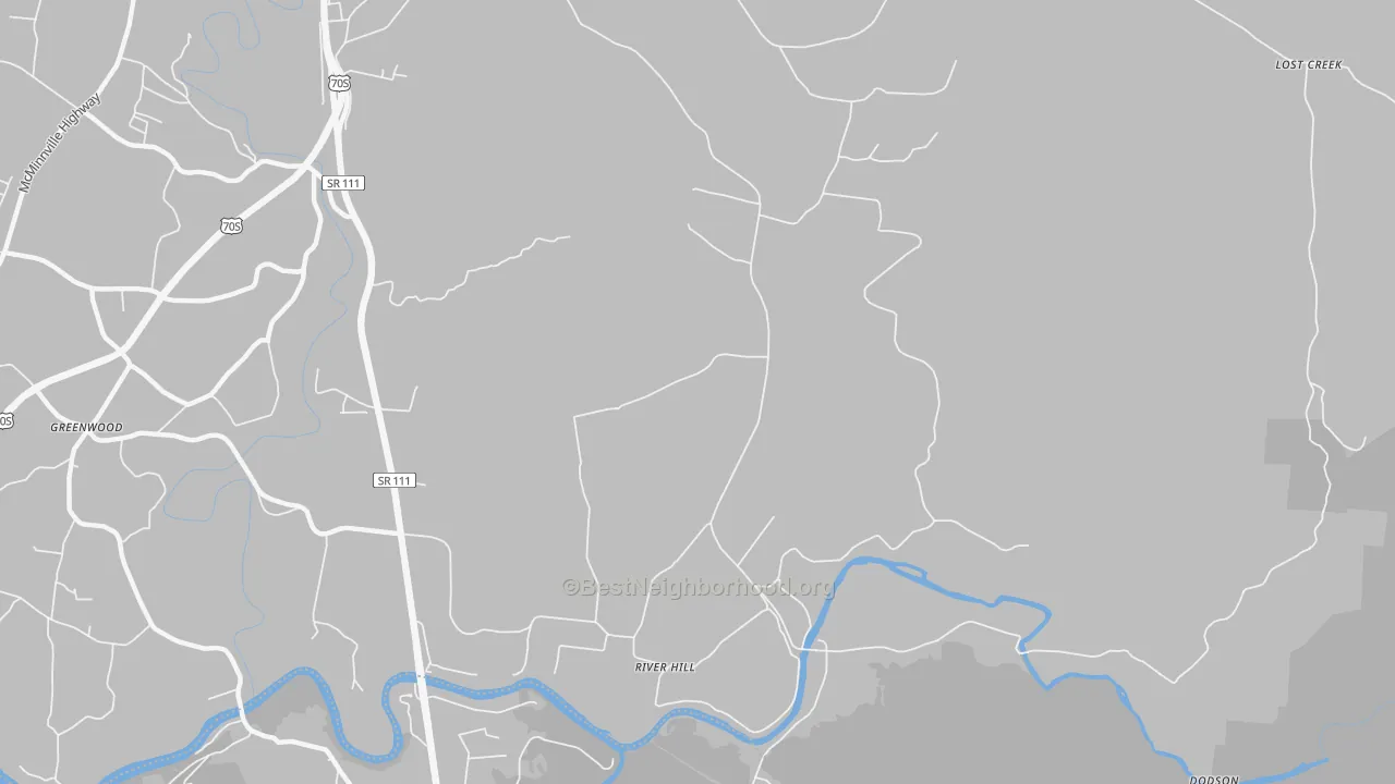 Transit Grade map of River Hill, TN