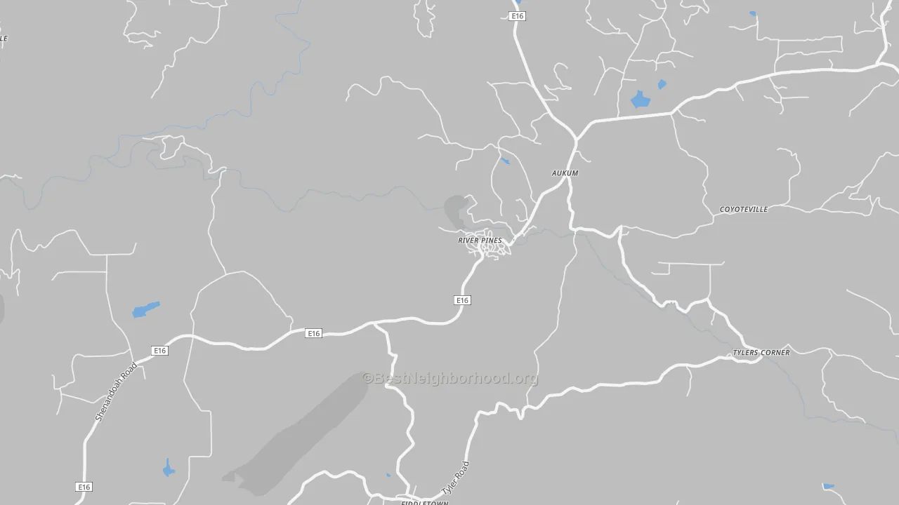Transit Grade map of River Pines, CA